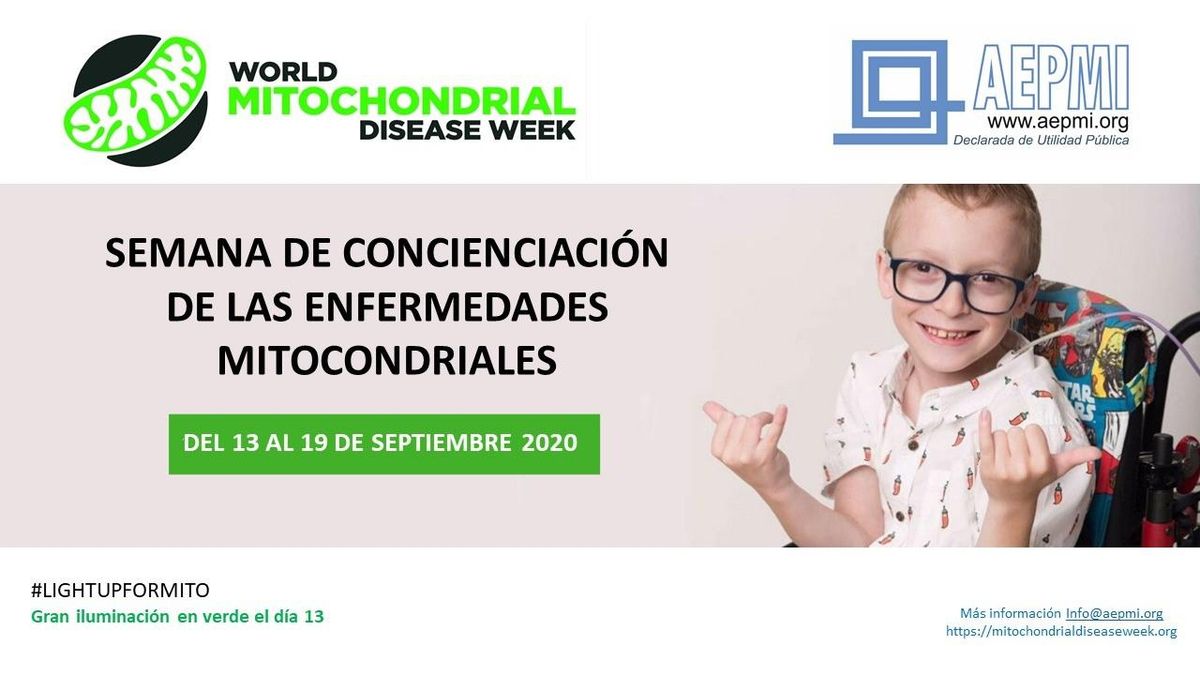 Cartel de la Semana de Concienciación de las  Enfermedades Mitocondriales