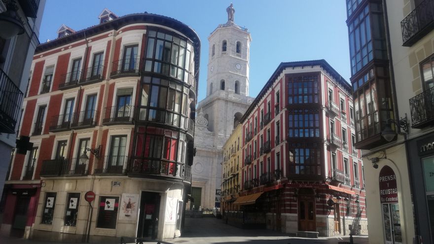 La zona de la catedral de Valladolid.