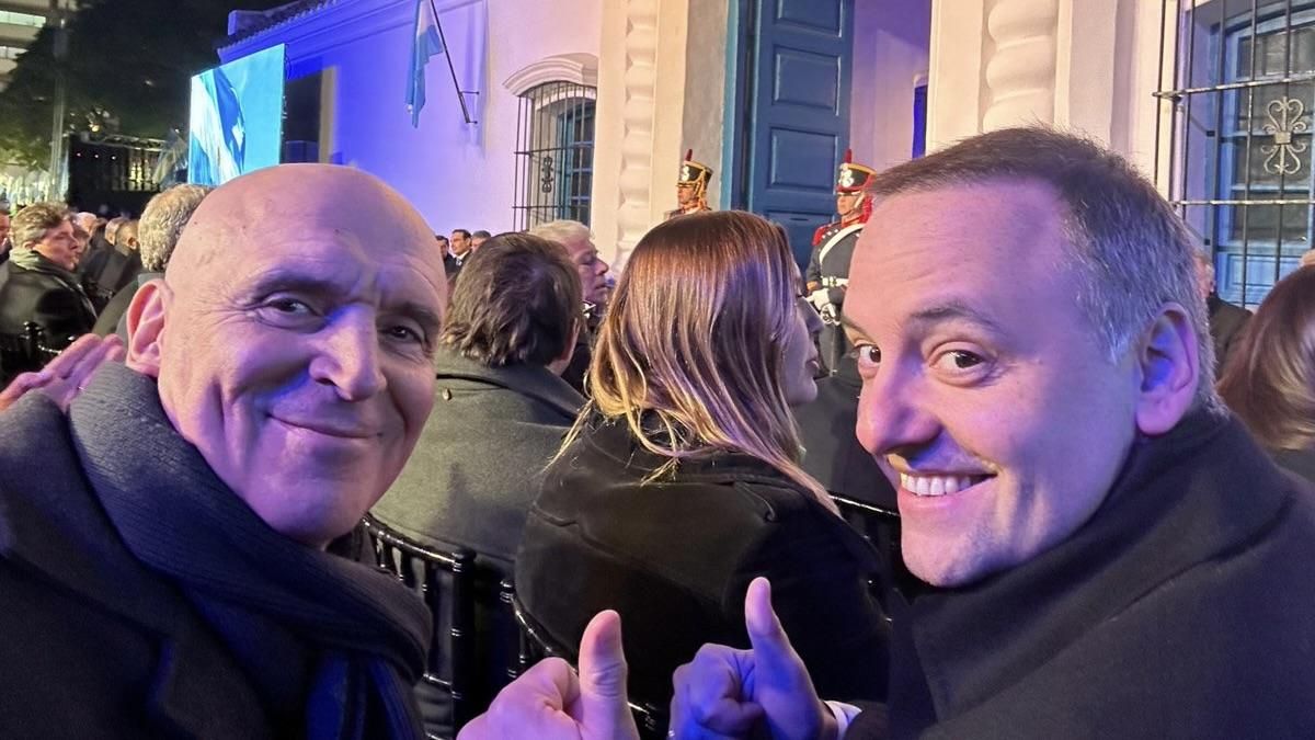 José Luis Espert y Manuel Adorni el 8 de julio de 2024.