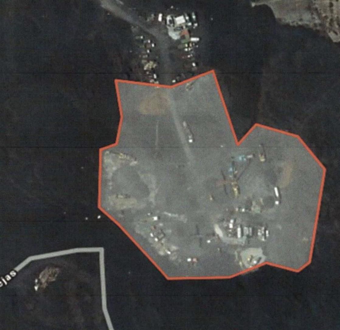Plano aproximado de las actuaciones en Las Manchas, La Palma.