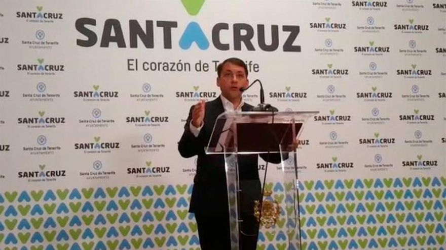 El alcalde Bermúdez, en su intervención tras conocer la sentencia contra Miguel Zerolo