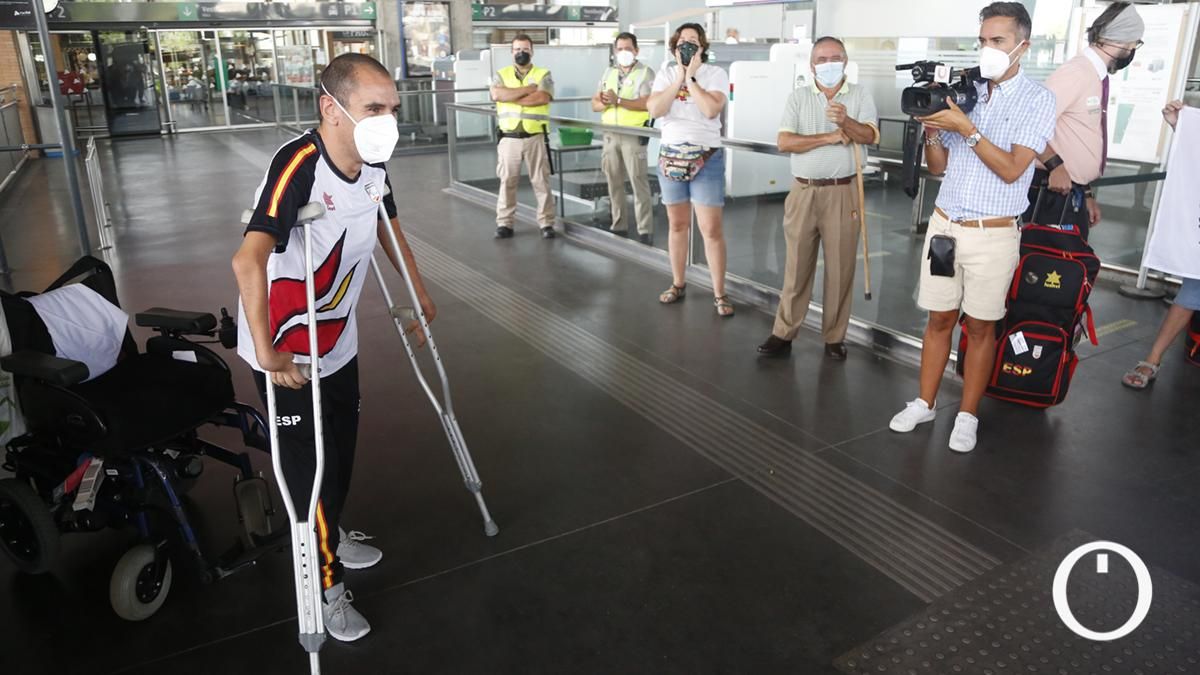 Llegada a Córdoba del nadador paralímpico Miguel Angel Martínez Tajuelo tras participar en Tokio 2020
