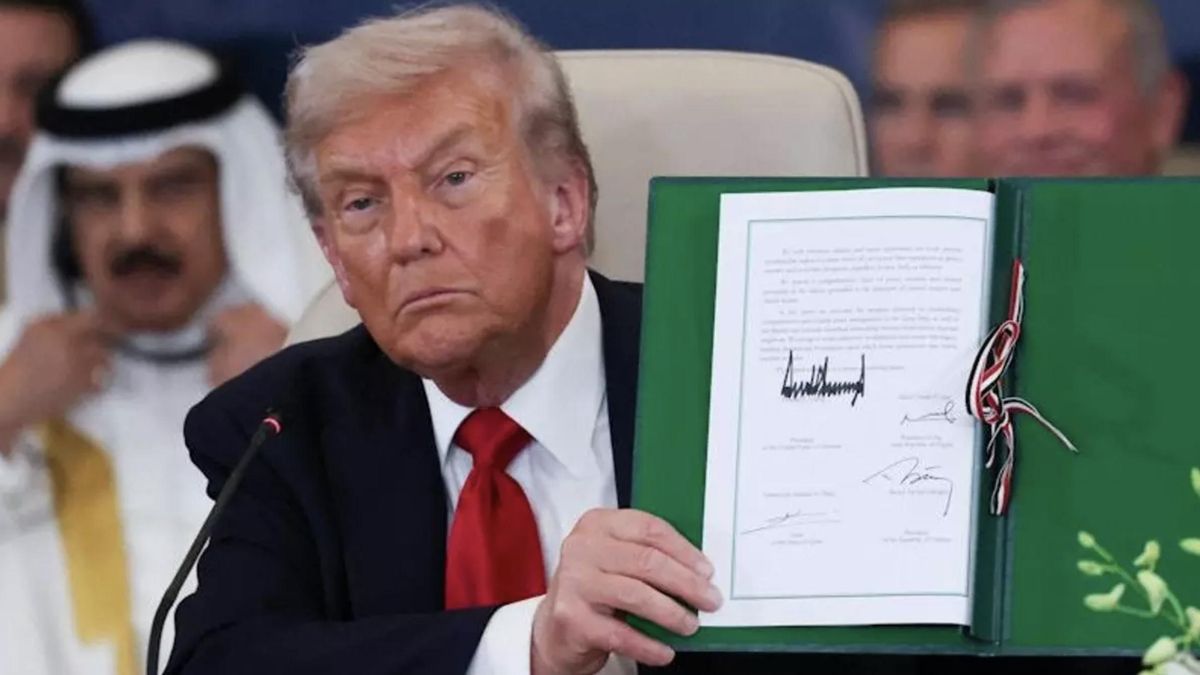 Donald Trump en la cumbre de paz