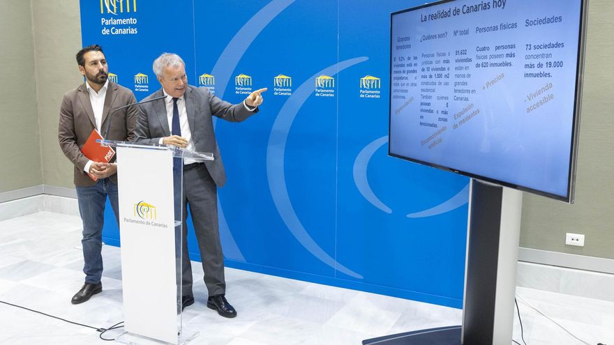 El PSOE de Canarias propone un "reequilibrio fiscal" en la vivienda y un registro de grandes tenedores