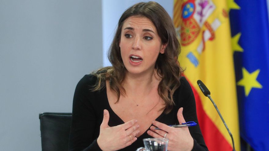 La ministra de Igualdad, Irene Montero, durante la rueda de prensa posterior al Consejo de Ministros. EFE/ Fernando Alvarado