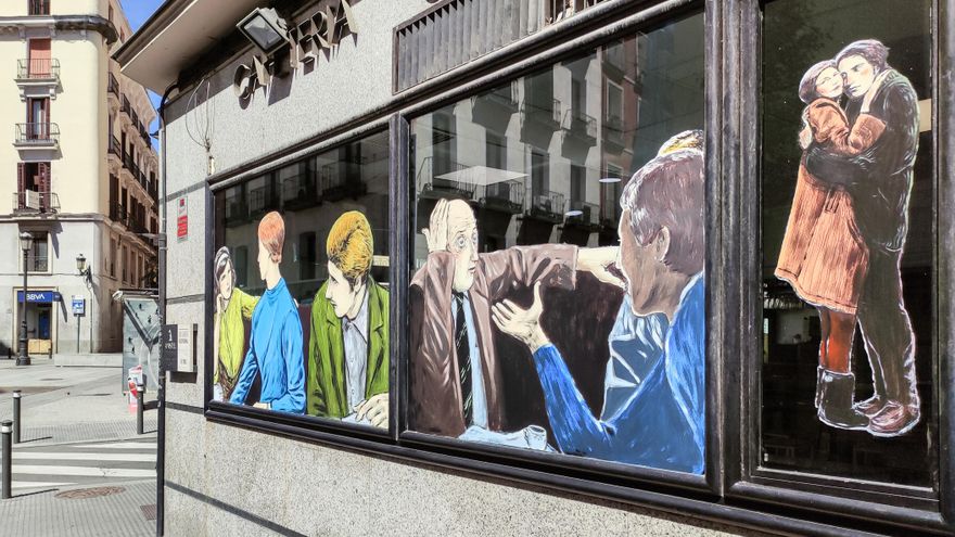 Obra de Parsec! en el número 50 de la calle Atocha