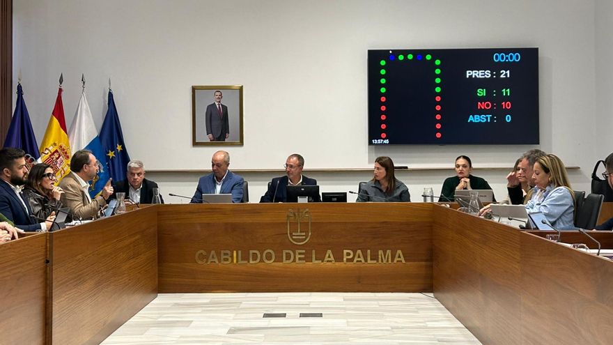 Plano del Cabildo de La Palma donde se ha aprobado el presupuesto de la Corporación para 2026.