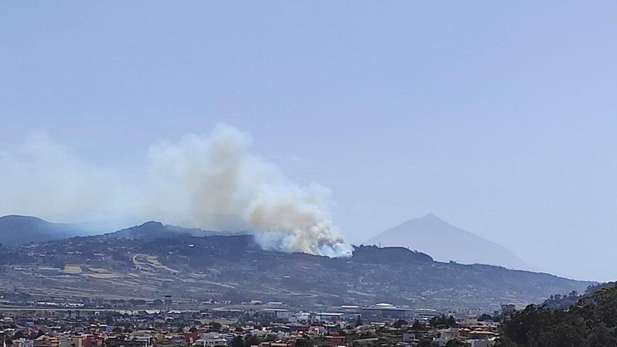 Conato de incendio en Camino Guillén, en La Laguna (Tenerife).