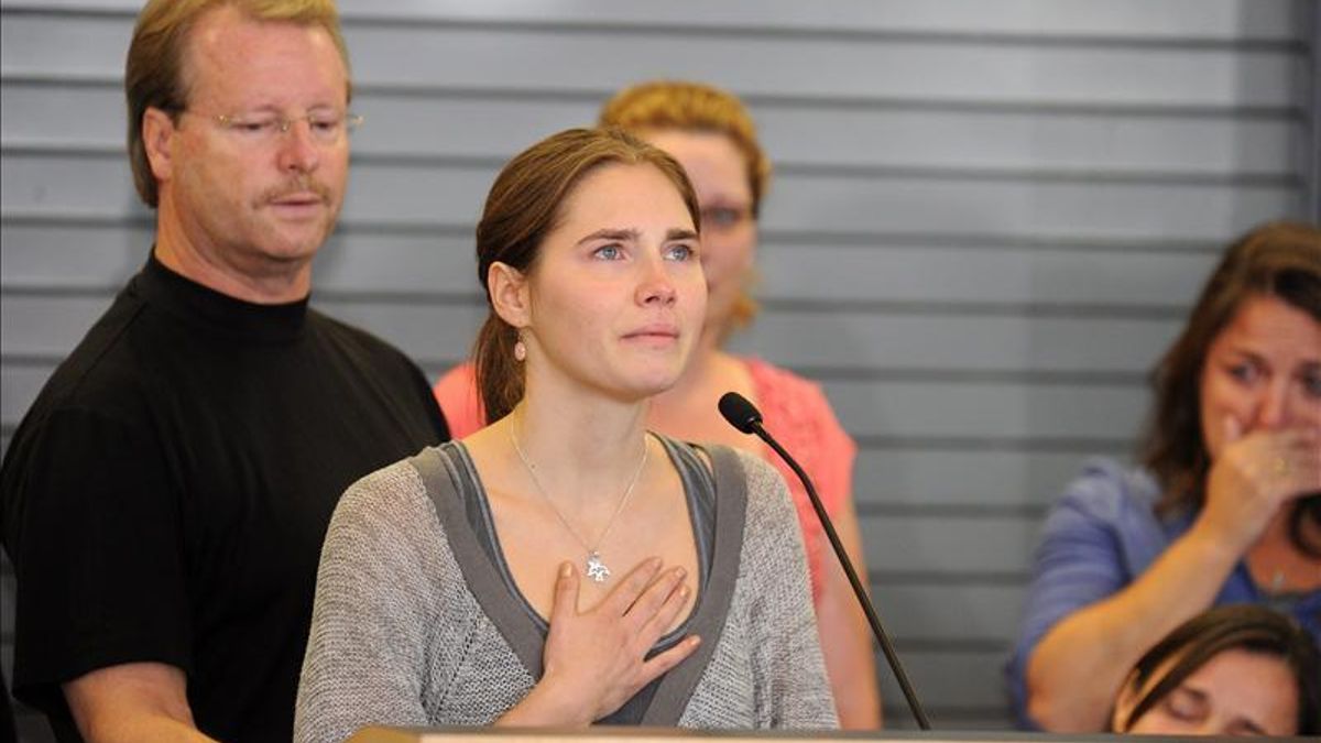 Imagen de archivo de Amanda Knox durante un juicio en Italia.