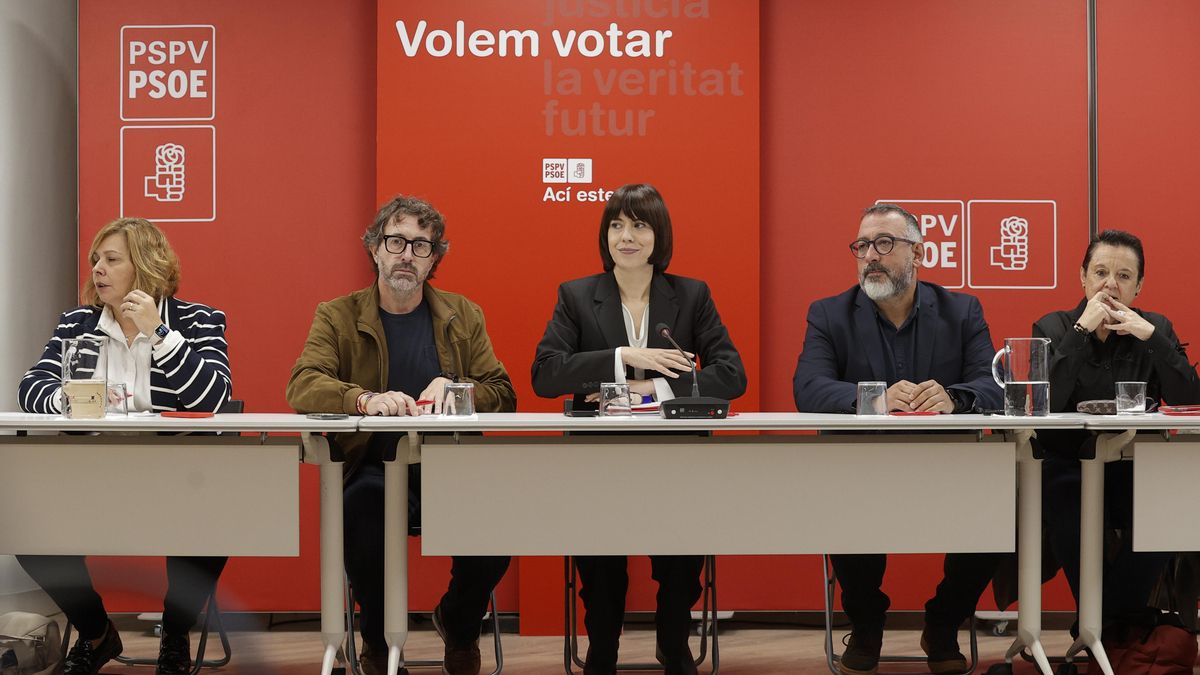 Meeting of the Executive of the PSPV-PSOE chaired by Diana Morant in the middle of the crisis of the Valencian Government.