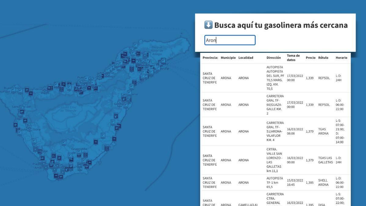 Gasolineras baratas en Arona. / FOTO: CANARIAS AHORA