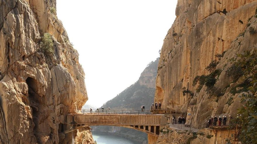 Vista del Caminito del Rey, en el Valle del Guadalhorce de la provincia de Málaga.