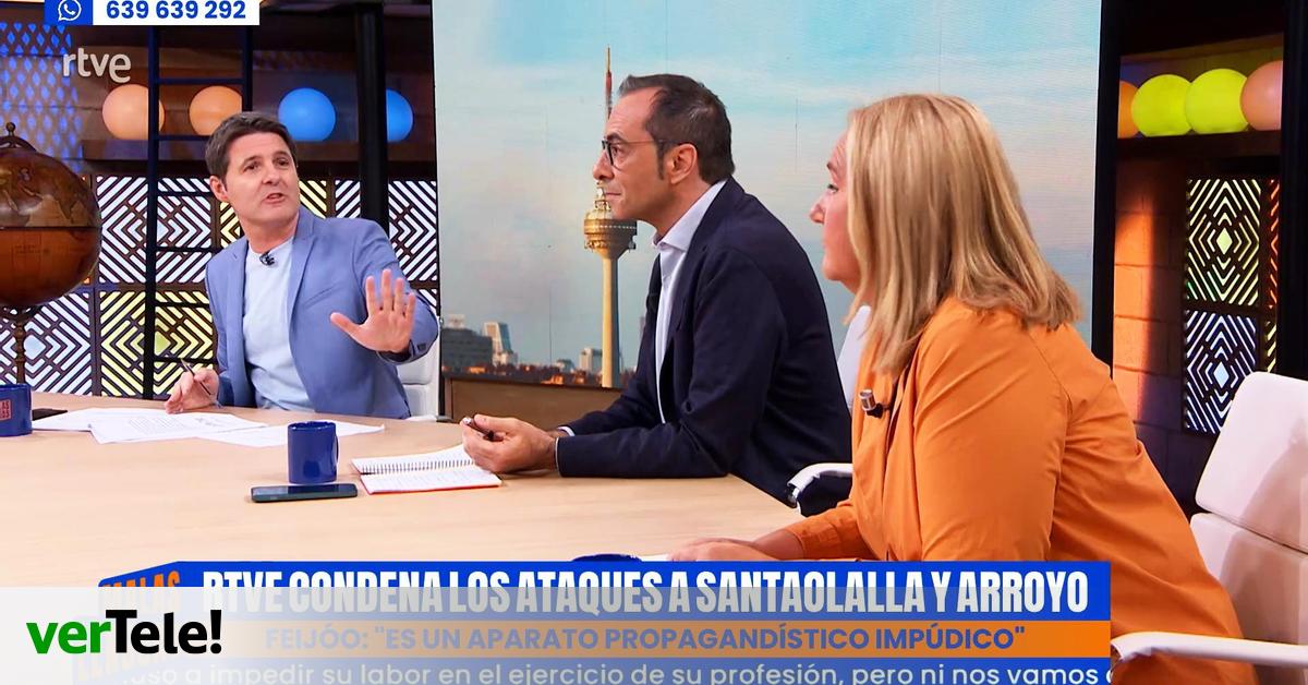 Cintora y una tertuliana del PP debaten sobre RTVE en 'Malas lenguas': “¿Qué programas siguen la línea de Moncloa?”