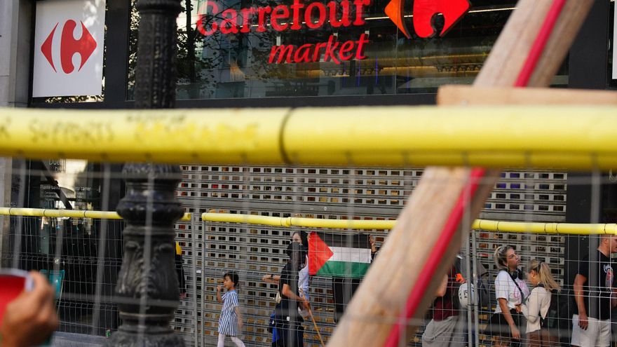 Manifestación por Palestina en Barcelona el 4 de octubre de 2025