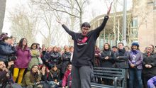La activista y actriz Pamela Palenciano, durante el monólogo. / SPM