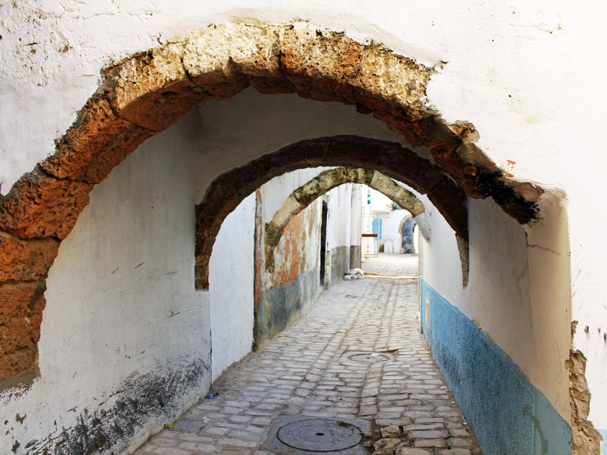 Arcos en la Kasbah de Bizerta.