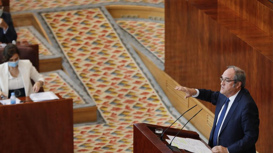 El portavoz del PSOE en la Asamblea de Madrid, Ángel Gabilondo, interviene durante la segunda jornada del Pleno del Debate del Estado de la Región en Madrid (España), a 15 de septiembre de 2020. En esta segunda sesión participarán los grupos parlamentario