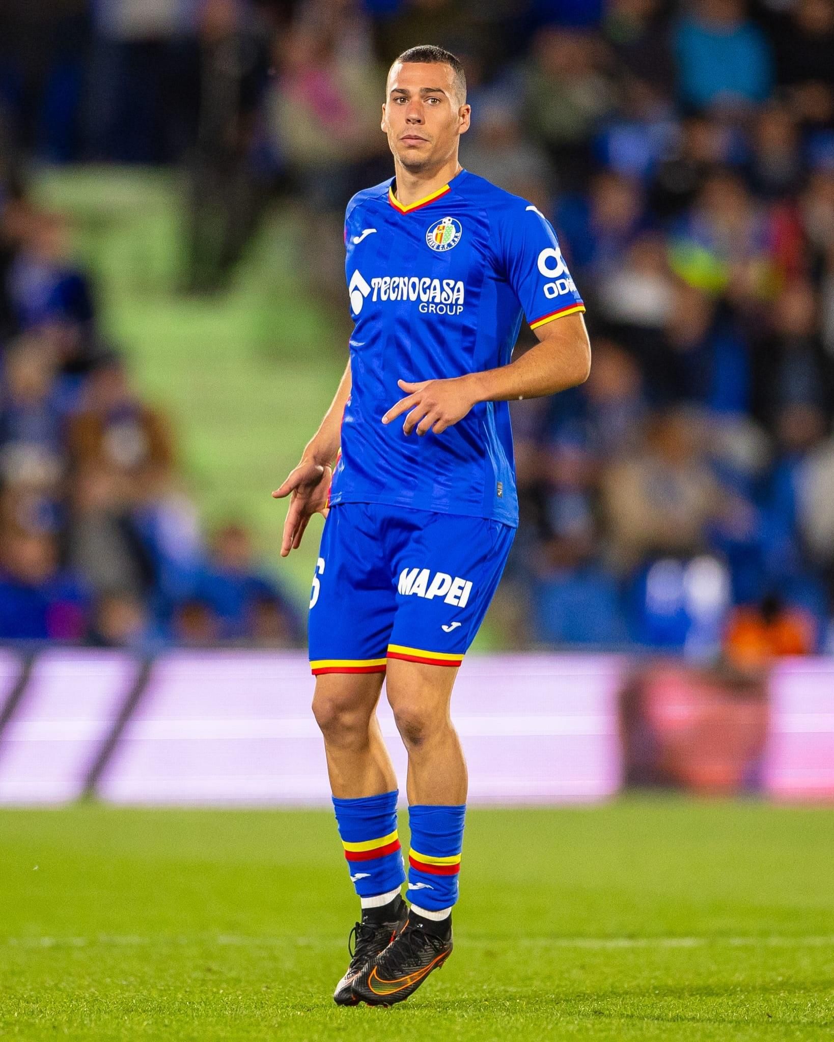 Damián Cáceres, en su debut con el Getafe