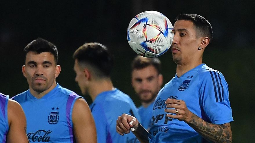 Di María reapareció en la práctica y Scaloni probó un equipo pensando en Países Bajos