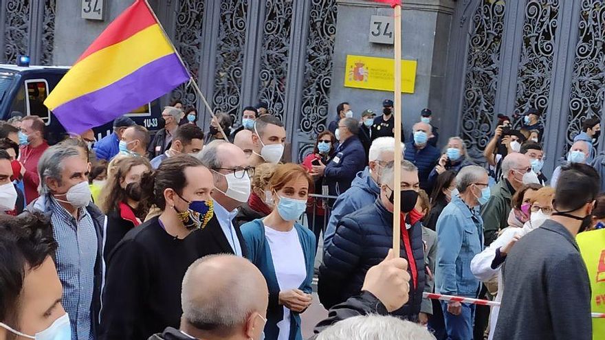 Ángel Gabilondo, Mónica García y Pablo Iglesias