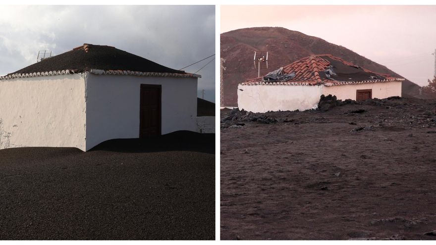 La misma vivienda en Las Manchas el 4 de octubre y el 22 de diciembre.