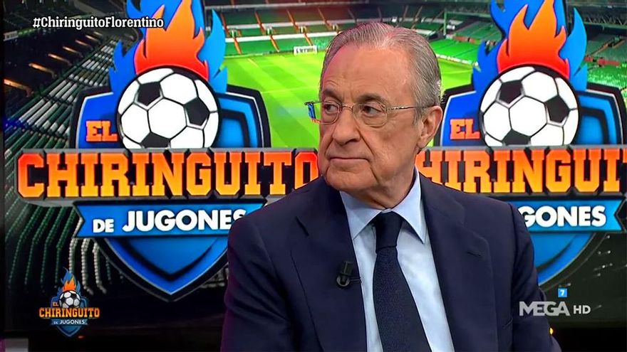 'El Chiringuito' (6%) se hace oír en la madrugada con la entrevista en plató a Florentino Pérez