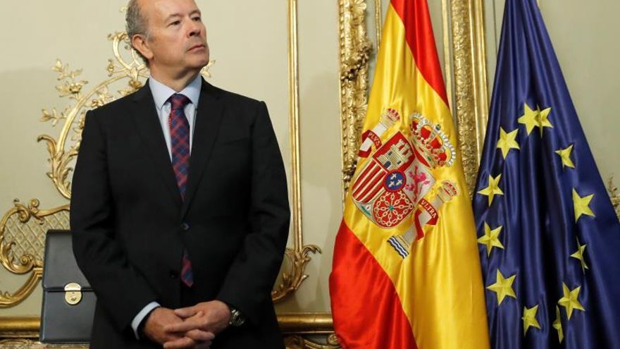 El nuevo ministro de Justicia, Juan Carlos Campo, en su toma de posesión.