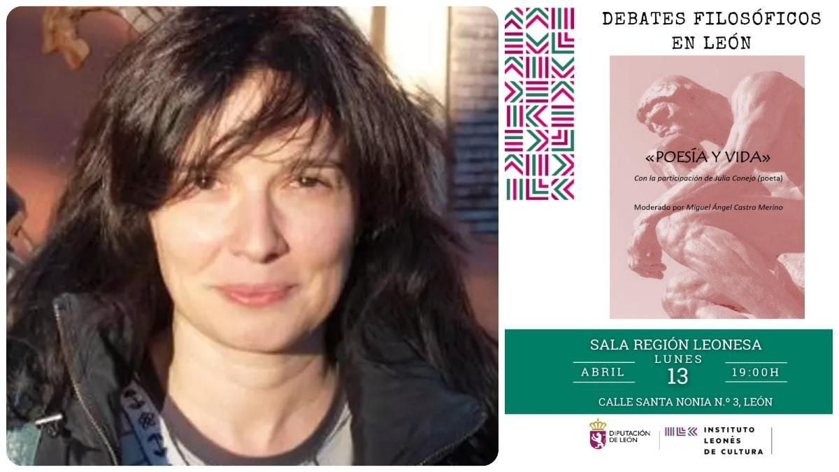 Julia Conejo disertará sobre 'Poesía y Vida' este lunes con el Grupo de Debate Filosófico de León
