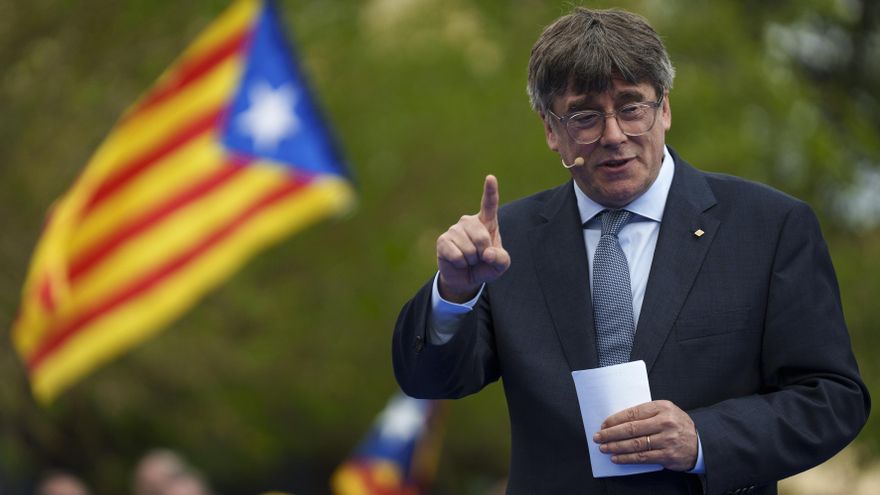 Puigdemont se reivindica en su primer mitin presencial como el único candidato capaz de "plantarse" frente al Gobierno
