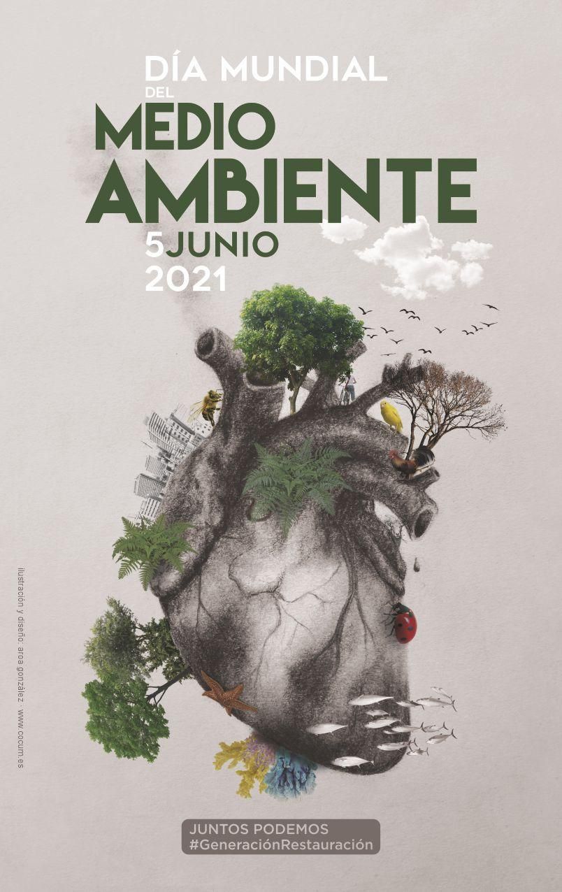 Cartel del Día Mundial del Medio Ambiente   en La Palma.