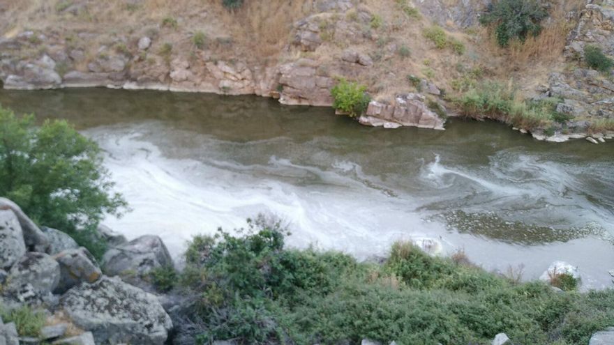 El río Tajo a su paso por Toledo el 9 de junio de 2022