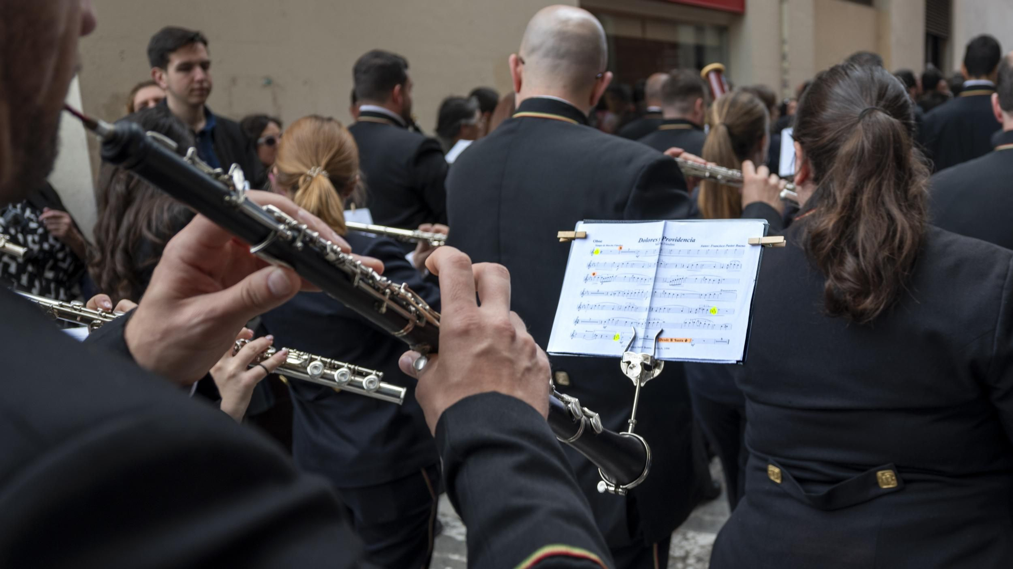 La banda toca 'Dolores y Providencia' tras la Piedad de los Servitas