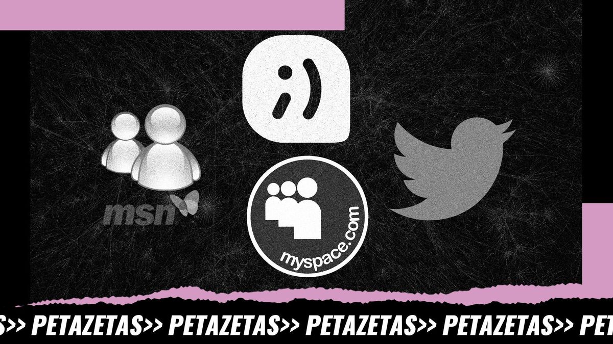 Logotipos de MSN, Tuenti, MySpace y Twitter, plataformas que ya no existen