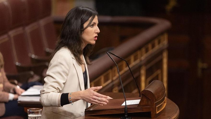 La secretaria general de Podemos, Ione Belarra, durante una sesión plenaria extraordinaria en el Congreso