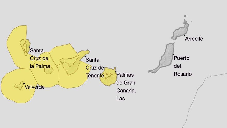 Canarias, en aviso amarillo por fenómenos meteorológicos adversos este lunes