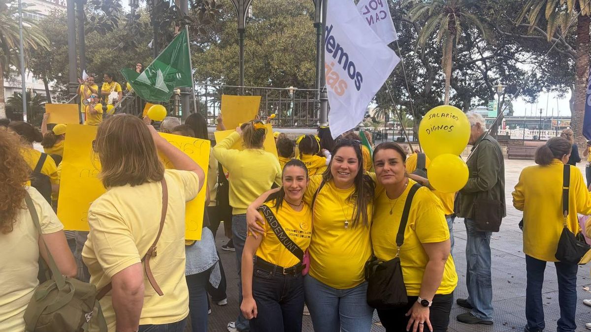 Educadoras infantiles en la movilización en San Telmo.