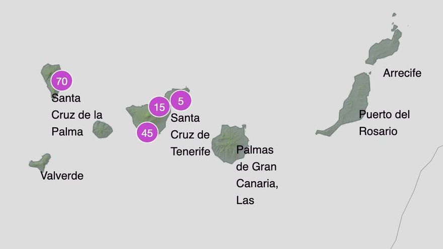 Probabilidad de lluvia para la tarde del lunes 20 de marzo