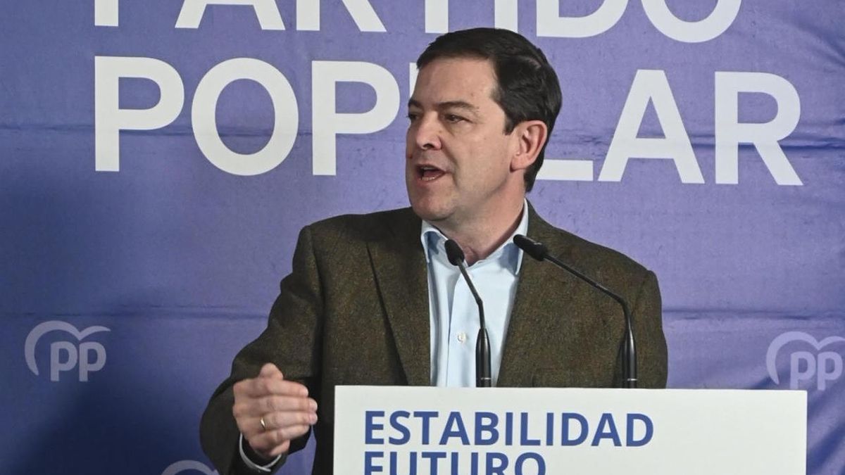 Alfonso Fernández Mañueco en un acto del PP de León