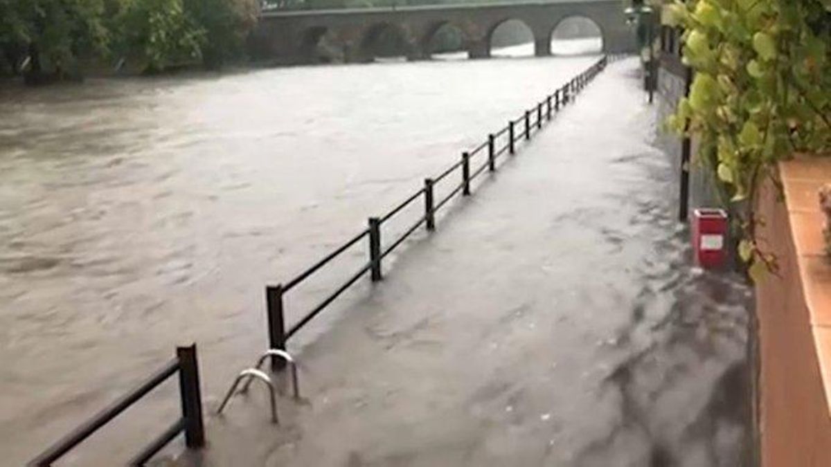 El río Jerte, ayer por la tarde