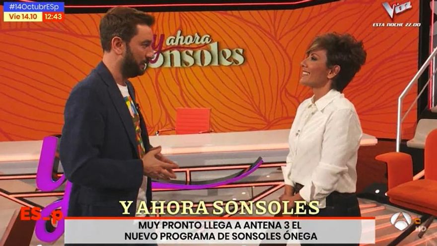 Sonsoles Ónega enseña por primera vez el plató de su nuevo programa en Antena 3
