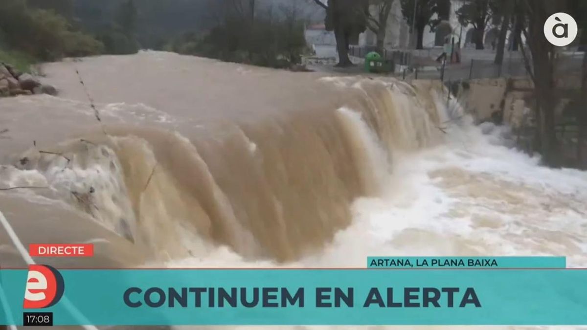 Imagen de la cobertura del temporal en el magazine de tarde 'En Directe'.