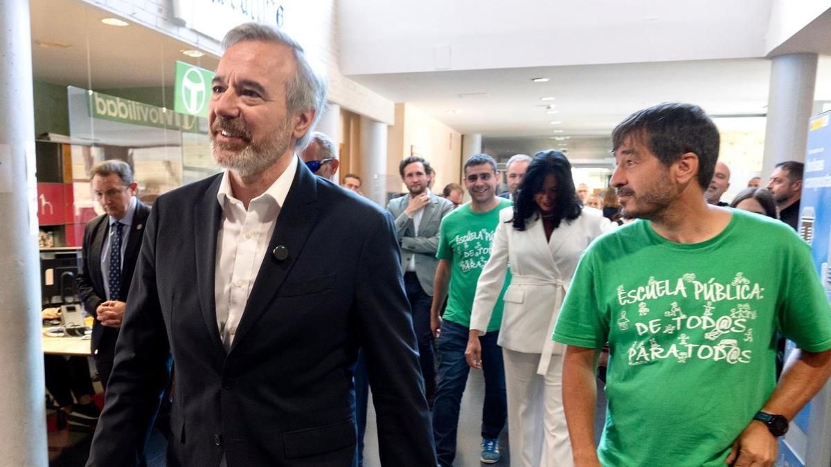 Los sindicatos esperan que el Gobierno de Azcón "replantee" su postura tras las protestas por los conciertos educativos