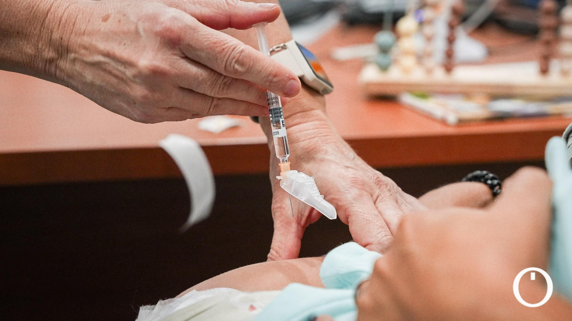 Primer día de vacunación contra la gripe infantil