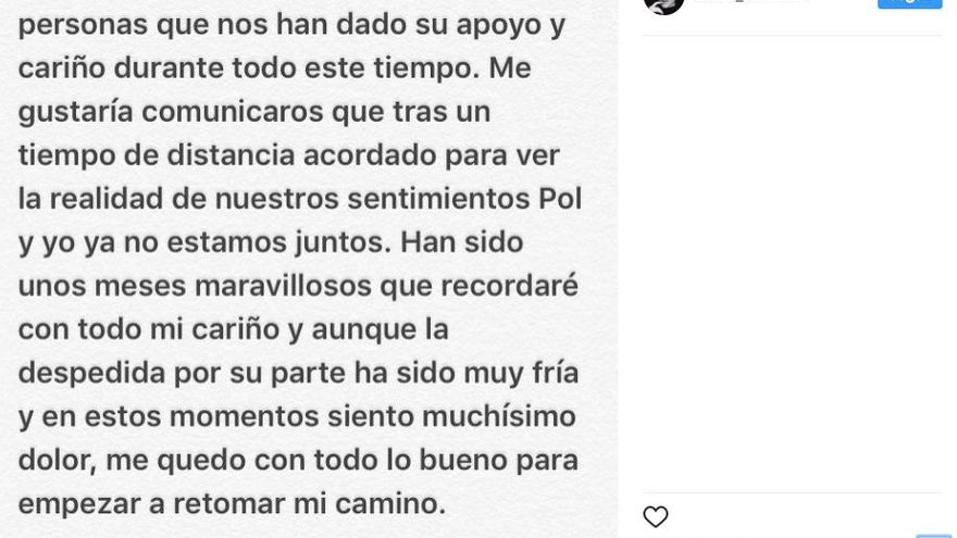 Comunicado de Adara sobre su ruptura