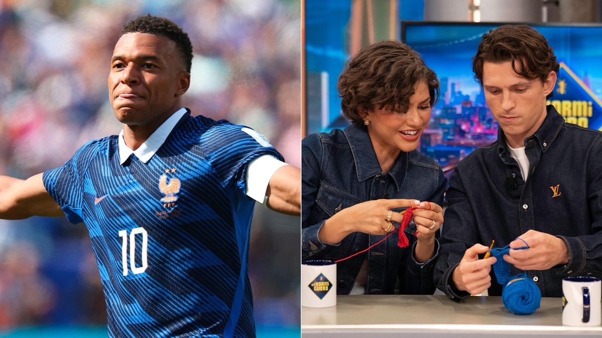 Kylian Mbappé y Zendaya y Tom Holland