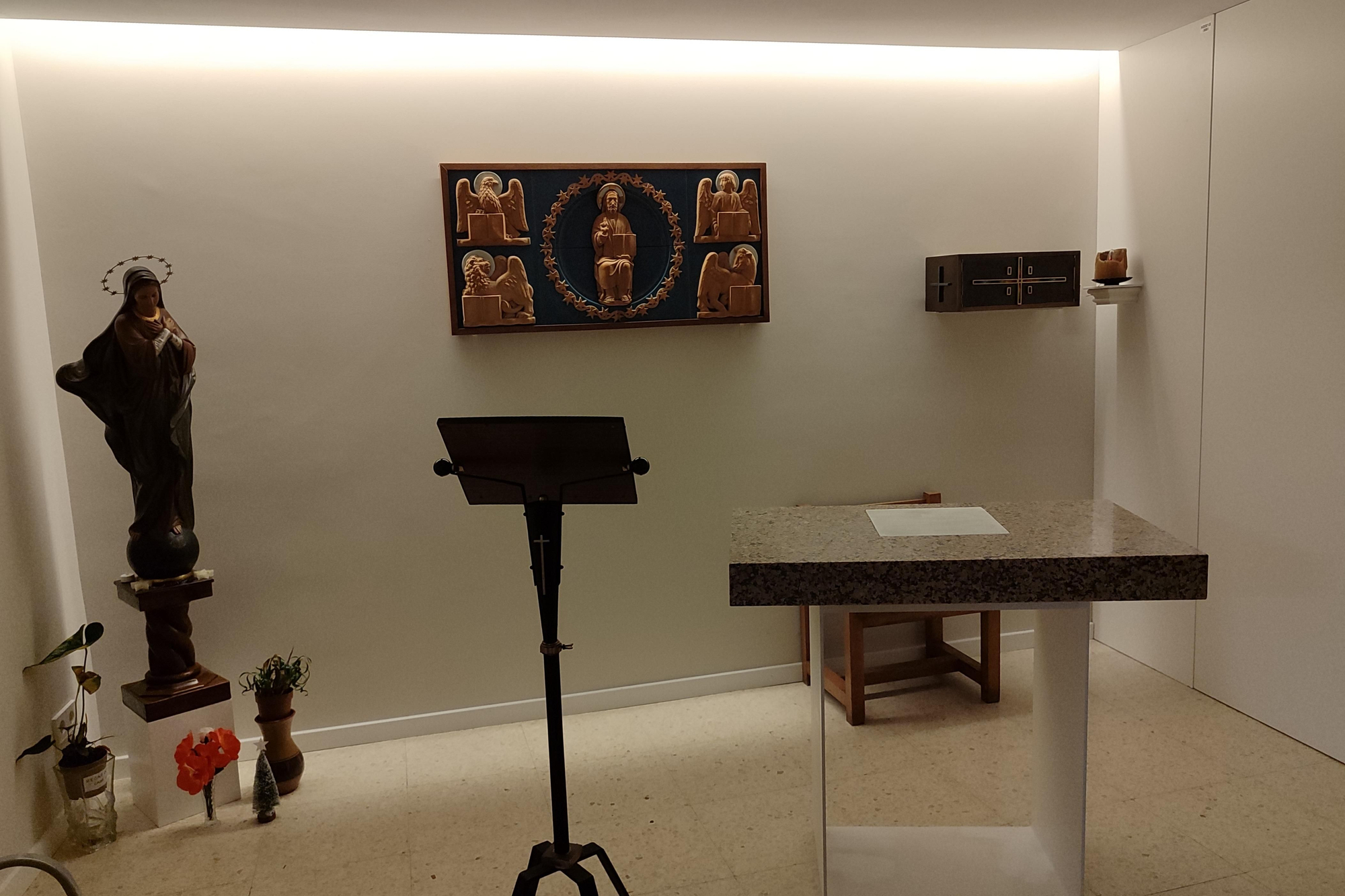 Imagen de la sala de reflexión del Hospital de Bellvitge