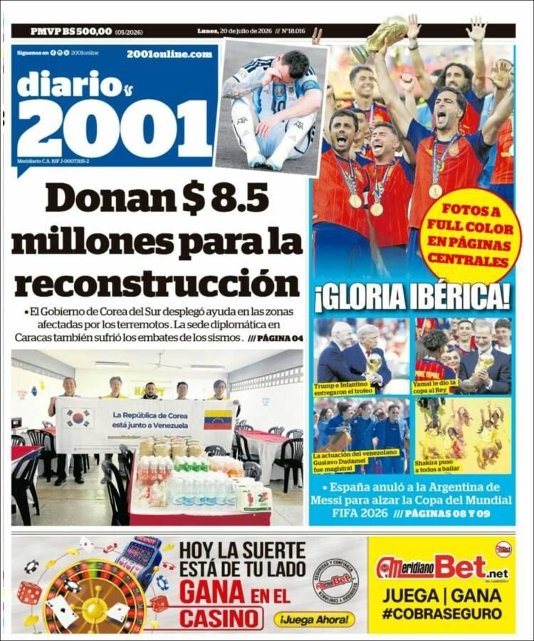 Las lágrimas de Messi y el título de España, en las tapas de los diarios del mundo
