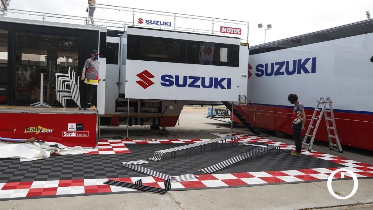 Parque cerrado del XXXVIII Rallye Sierra Morena