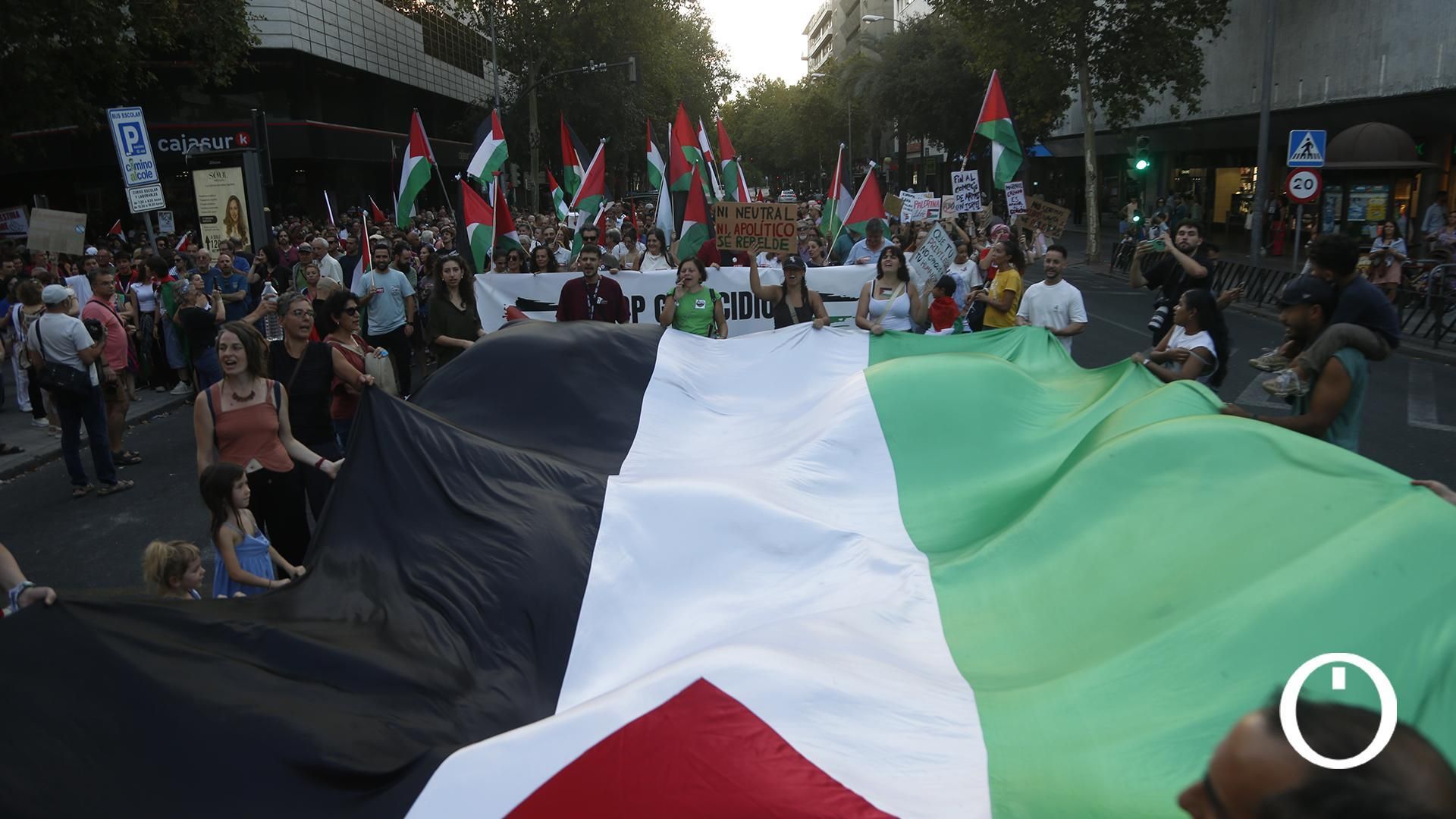 Las imágenes de la masiva manifestación en Córdoba por Palestina