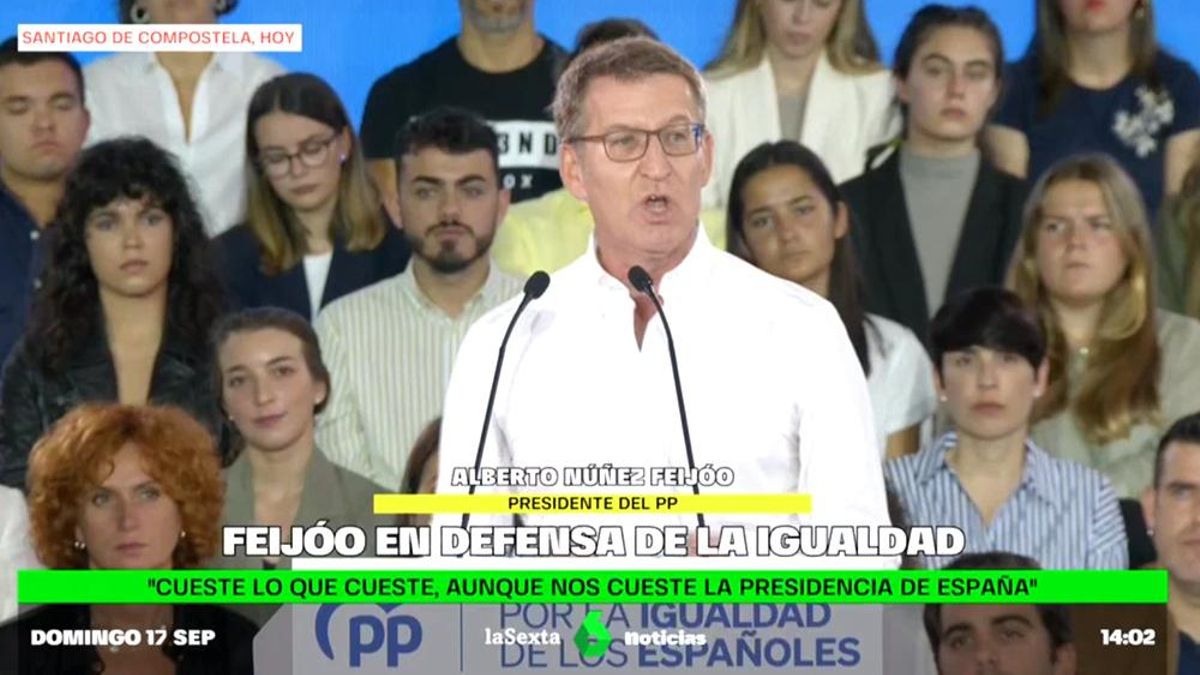 Raúl, uno de los 'Mozos de Arousa' de 'Reacción en cadena', en un mitin del PP